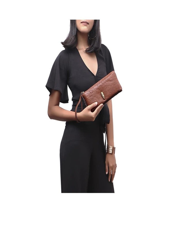 Hidesign Women's L-Zip Wallet (Tan) - Image 5